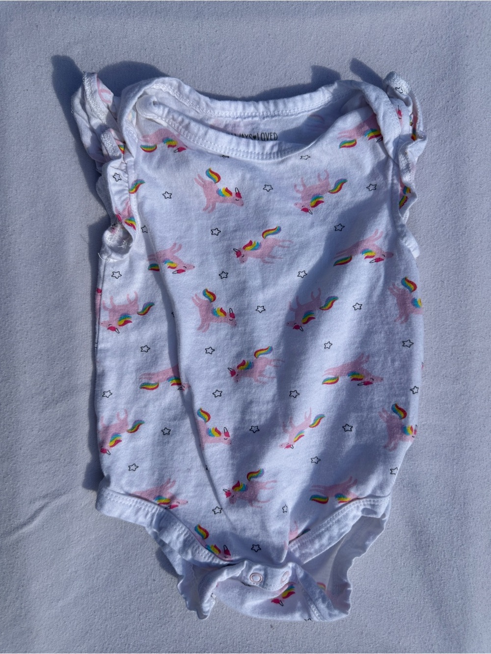 3-Pack Girls' Sleeveless Bodysuits & Romper - Unicorns, Floral, Pink Trim(44) - Picture 6 of 7